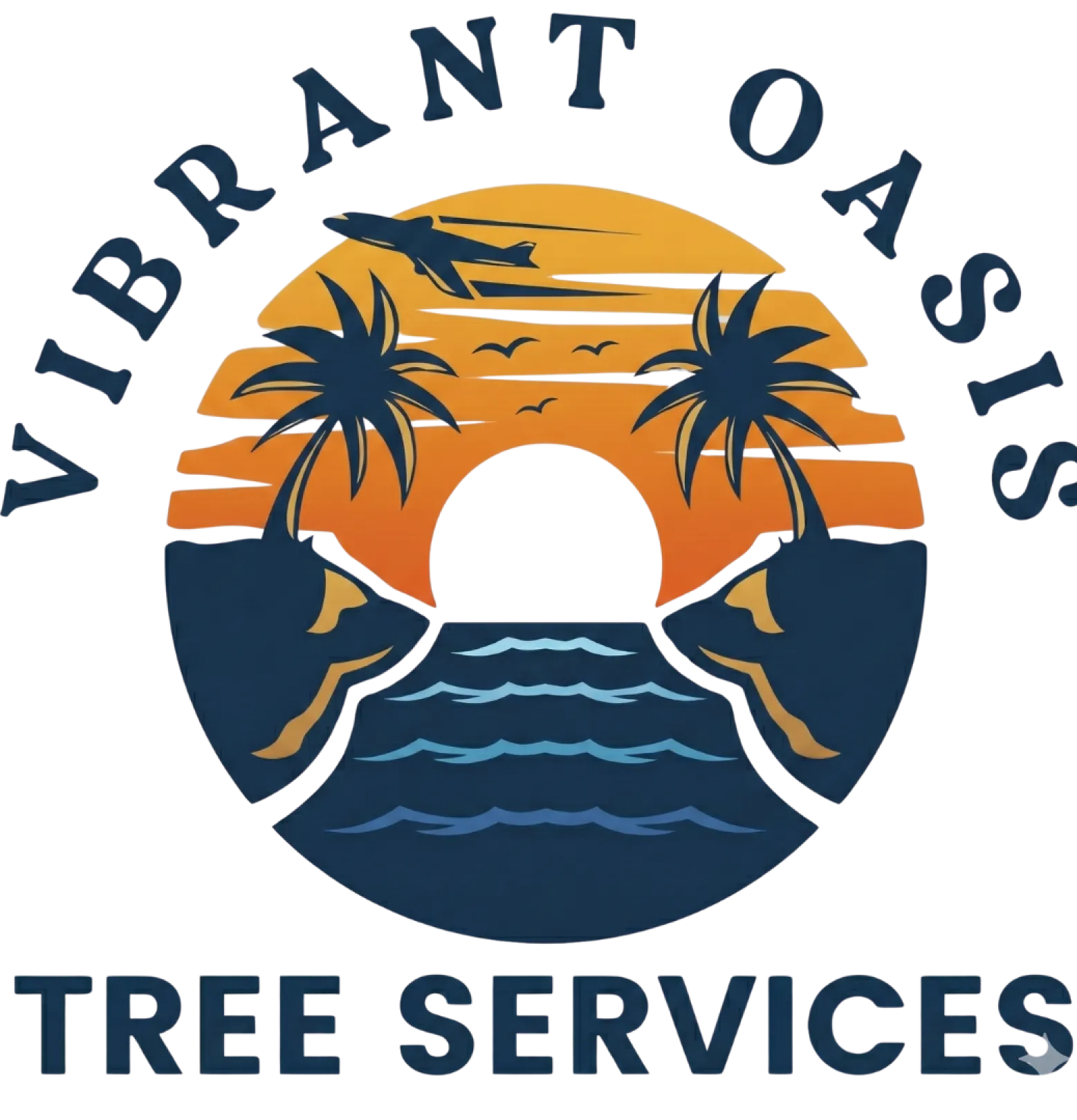Vibrant Oasis Tree Service Logo